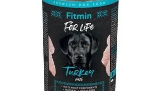 FITMIN For Life Dog pate hrana umeda pentru caini, din curcan 400 g