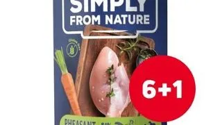 SIMPLY FROM NATURE fazan si morcovi set hrana caini 6 x 400 g + 1 GRATIS