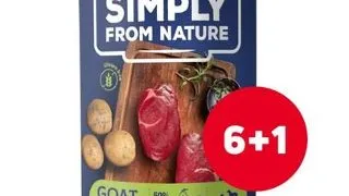 SIMPLY FROM NATURE hrana umeda pentru caini 6 x 400 g + 1 GRATIS capra si cartofi