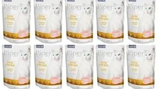 PIPER Animals Adult Cat 10x100 g hrana umeda pentru pisici, cu pui