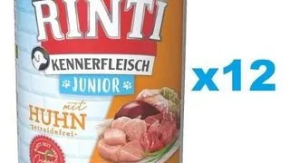 RINTI Kennerfleish Junior Chicken 12x800 g hrana umeda cu pui, caine junior