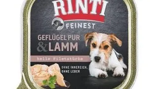 RINTI Feinest Poultry Pure&amp;Lamb tavita hrana caini pasare si miel 150 g