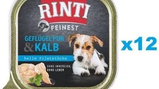 RINTI Feinest Poultry Pure&amp;Veal pasare si vitel 12x150 g pentru caine