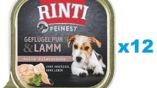 RINTI Feinest Poultry Pure&amp;Lamb pasare si miel 12x150 g hrana caini
