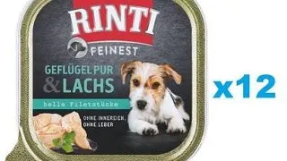 RINTI Feinest Poultry Pure&amp;Salmon pasare si somon pentru caini 12x150 g