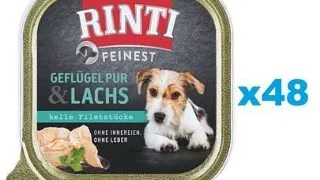 RINTI Feinest Poultry Pure&amp;Salmon tavite hrana pentru caini 48x150 g pasare si somon