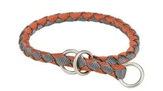 Zgarda semi-strangulanta caini talie mica TRIXIE Cavo S 30–36 cm textila ruginiu/grafit