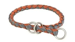 Zgarda semi-strangulanta caini XS TRIXIE Cavo 25–31 cm textila ruginiu/grafit