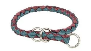 Zgarda caini mici textila TRIXIE Cavo XS–S: 25–31 cm/o 12 mm bordo/petrol