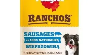 Recompense caini naturale cu porc PEDIGREE Ranchos Sausages 60 g fara cereale