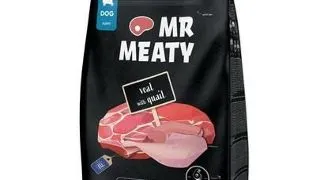 Hrana uscata catei digestie sensibila vitel si prepelita MR MEATY Puppies 3kg