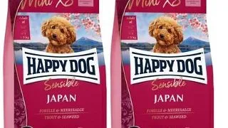 HAPPY DOG MiniXS Japan cu pui si pastrav 2,6 kg (2 x 1,3 kg) hrana uscata caini talie mica