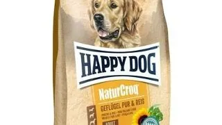HAPPY DOG NaturCroq Hrana uscata caini, cu orez si pasare 11kg