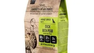 COUNTRY OF ANIMALS hrana uscata cu rata si para pentru caini M 2 kg