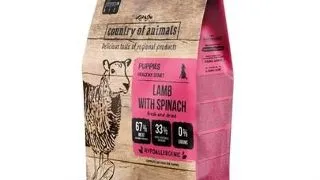 COUNTRY OF ANIMALS hrana uscata cu miel si spanac pentru catei S 2 kg
