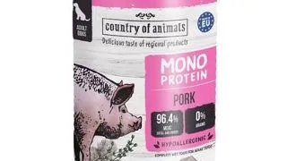 COUNTRY OF ANIMALS hrana umeda monoproteica cu porc pentru caini 400 g