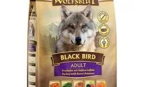 WOLFSBLUT Black Bird Adult hrana pentru caini, curcan si cartofi dulci 12,5 kg