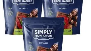 SIMPLY FROM NATURE Carnaciori pentru caini, carne de cal 3 x 200 g