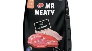 Hrana uscata caini adulti digestie sensibila vitel si curcan MR MEATY 9 kg