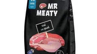 Hrana uscata catei digestie sensibila vitel si prepelita MR MEATY Puppies 9 kg