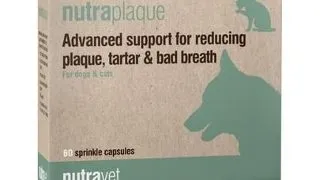 NUTRAVET Nutraplaque 120 capsule reducere placa bacteriena, tartru, respiratie urat mirositoare caini si pisici
