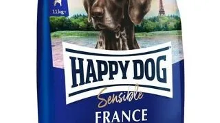 HAPPY DOG Supreme Sensible France -Hrana uscata pentru caini adulti - talie medie si mare - cu rata - 1 kg