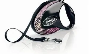 FLEXI Glam Composition M Lesa pentru caini cu banda 5m negru