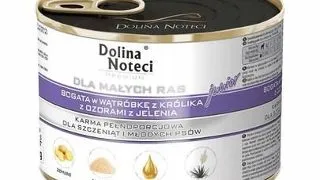 Hrana umeda junior caini talie mica DOLINA NOTECI Premium 6x185 g cu ficat de iepure