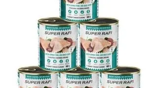 RAFI Super pate pentru caini adulti, prepelita si ficat vita 6x800 g