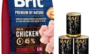 BRIT Premium By Nature Senior Large Extra Large L+XL 15 kg + hrana in sos 6x1240 g