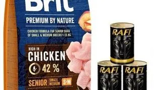 BRIT Premium By Nature Senior Small Medium S+M 15 kg + conserve 6x1240 g