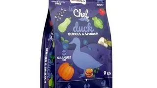 SYTA MICHA Chef Hrana uscata pentru caini cu rata, fructe de padure si spanac 9 kg