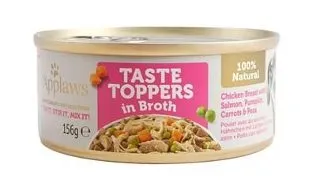 APPLAWS Taste Toppers Conserva caine adult, cu piept de pui, somon, dovleac in sos 156 g