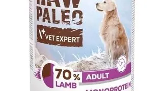RAW PALEO Monoprotein Adult cu miel 400 g hrana umeda pentru caini