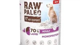 RAW PALEO Monoprotein Adult cu miel 800 g hrana umeda pentru caini