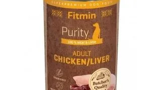 FITMIN Purity Adult cu pui si ficat 400 g hrana umeda pentru caini