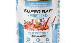 SUPER RAFI Pure Line Junior miel si cartofi dulci 800 g hrana pentru catei