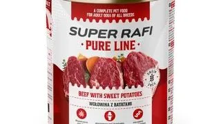 SUPER RAFI Pure Line cu vita si cartofi dulci 800 g hrana umeda pentru caini adulti