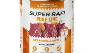 SUPER RAFI Pure Line rata si cartofi dulci 800 g hrana umeda caini adulti