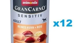 ANIMONDA GranCarno Sensitiv Pure Chicken&Rice 12x400 g Hrana caine sensibil, cu pui si orez