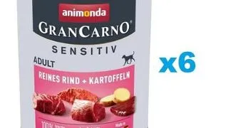 ANIMONDA Grancarno Sensitive Mancare caini adulti sensibili, cu vita si cartofi 6x800 g