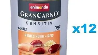 ANIMONDA GranCarno Sensitiv Pure Chicken&Rice 12x800 g Hrana pui si orez, caini adulti sensibili