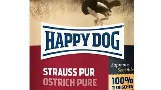 HAPPY DOG Pur Strauss hrana umeda caini adulti, cu strut 400g
