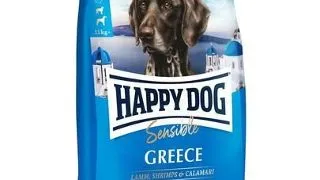 HAPPY DOG Supreme Greece, hrana pentru cainii adulti si sensibili, cu miel, creveti si calamari, 4 kg