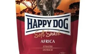 HAPPY DOG Soft Snack Africa - Recompense pentru caini - cu proteine de strut - 100g