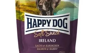HAPPY DOG Soft Snack Ireland, gustari pentru caini, cu somon si iepure,100 g