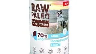 RAW PALEO Light Cod Hrana umeda monoproteica cu cod pentru caini adulti 400 g