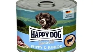 HAPPY DOG Sensible Puppy Junior Miel si orez hrana umeda pentru catei si caini tineri 200 g