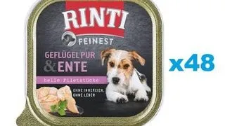 RINTI Feinest Poultry Pure&Duck pasare si rata tavite 48x150 g pentru caini