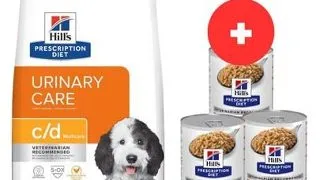 HILL'S Prescription Diet Canine c/d Multicare Chicken 12 kg caini cu tract urinar sensibili + 3 x 370g conserva GRATIS